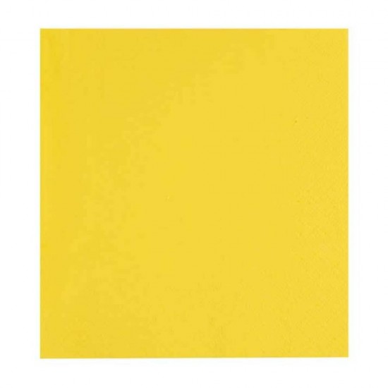 Servetele Okay Giallo Limone, Culoare Galben Lamaie, Dimensiune 33x33 cm, 2 Straturi, 50 Foi/Pachet