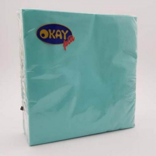 Servetele Okay Tiffany, Culoare Albastru, Dimensiune 33x33 cm, 2 Straturi, 50 Foi/Pachet