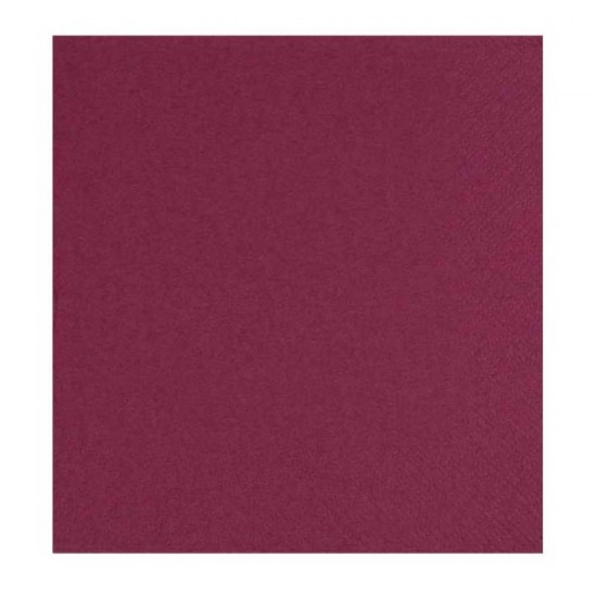 Servetele Okay, Culoare Bordo, Dimensiune 33x33 cm, 2 Straturi, 50 Foi/Pachet
