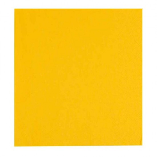 Servetele Okay Giallo Sole, Culoare Galben, Dimensiune 33x33 cm, 2 Straturi, 50 Foi/Pachet