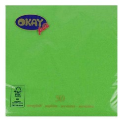 Servetele Okay Kiwi, Culoare Verde Kiwi, Dimensiune 33x33 cm, 2 Straturi, 50 Foi/Pachet