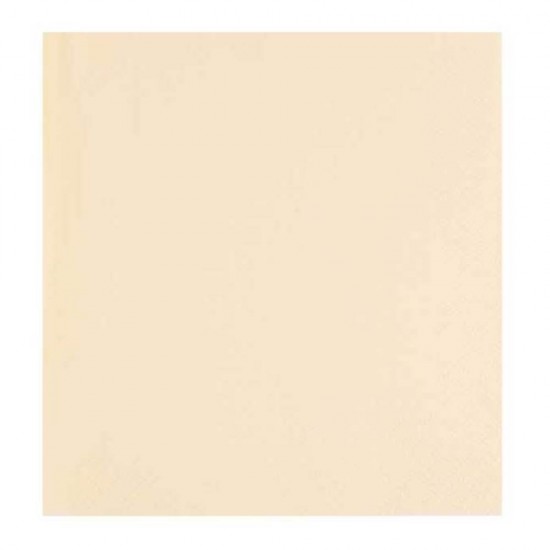 Servetele Okay Champagne, Culoare Crem, Dimensiune 33x33 cm, 2 Straturi, 50 Foi/Pachet
