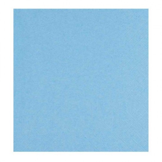 Servetele Okay Azur, Culoare Albastru Azur, Dimensiune 33x33 cm, 2 Straturi, 50 Foi/Pachet