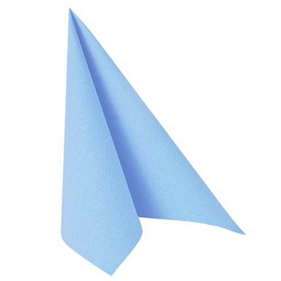 Servetele Okay Azur, Culoare Albastru Azur, Dimensiune 33x33 cm, 2 Straturi, 50 Foi/Pachet