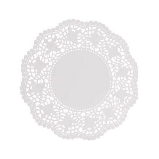 Dantela pentru Tort din Hartie, Culoare Alba Fi 17, 100 Buc/Set