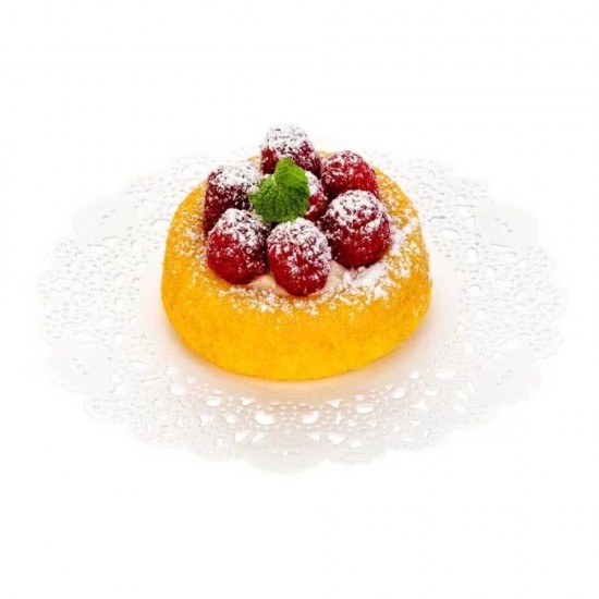 Dantela pentru Tort din Hartie, Culoare Alba Fi 17, 100 Buc/Set