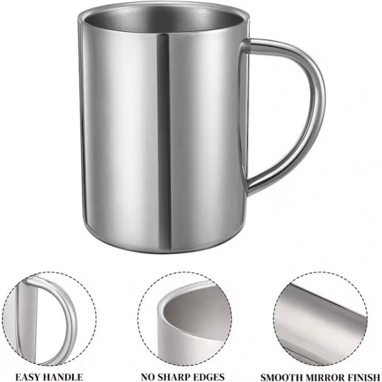 Cana Din Inox Cu Pereti Dubli, Capacitate 260 Ml