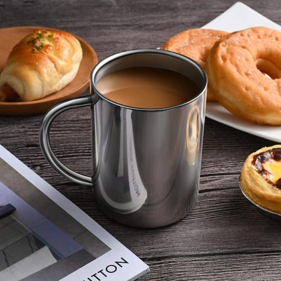 Cana Din Inox Cu Pereti Dubli, Capacitate 260 Ml