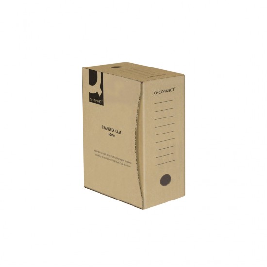 Cutie Arhivare 150mm, 100x339x298mm, Carton 400gsm, Q-connect - Gri/negru