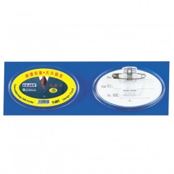 Ecuson Oval Din Plastic, Pentru Nume, 68 X 42mm, Kejea - Transparent