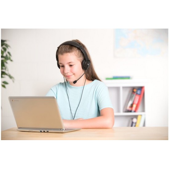 Casti Kensington, Reglabile, Microfon Cu Anulare Sunet Inclus, Conexiune Cablu Usb 1.8 M, Nergu