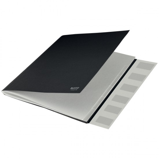 Mapa Cu Separatoare Leitz Recycle, Amprenta Co2 Neutra, 100% Reciclat, A4, 12 Separatoare, Negru