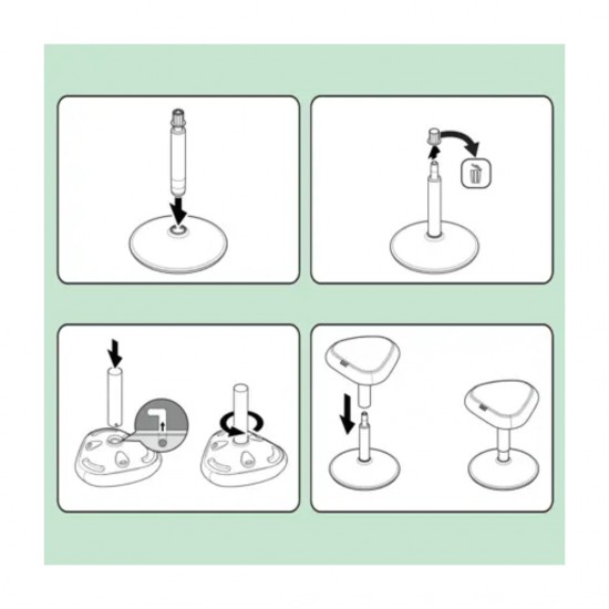 Scaun Ergonomic Leitz Ergo, Pozitie Sezut/ In Picioare, Inaltime Reglabila (47-64 Cm), Gri-carbune