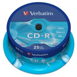 Cd-r 25/set Verbatim 700mb 52x Extra Protection 43432