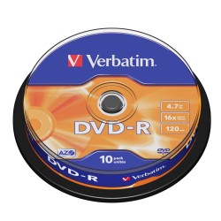 Dvd-r 10/set Verbatim 4.7gb 16x 43523