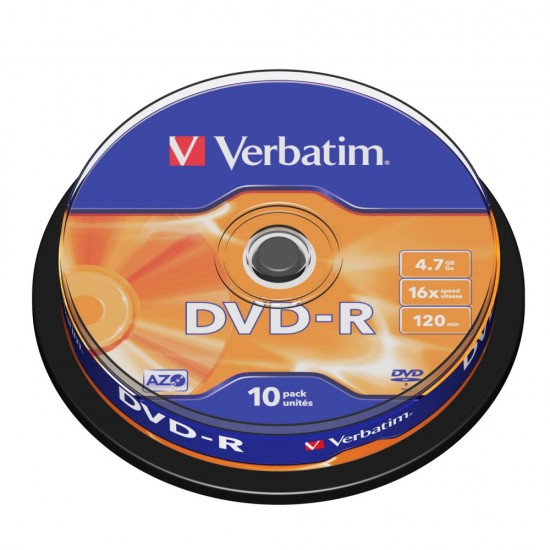 Dvd-r 10/set Verbatim 4.7gb 16x 43523