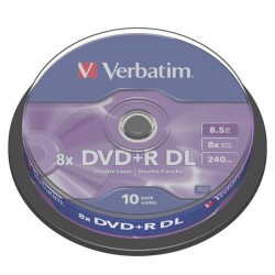 Dvd+r Dl 10/set Verbatim 8.5gb 8x 43666