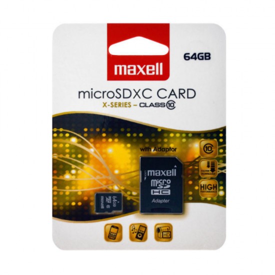 Memorie Micro Sdxc 64gb Cls10 Uhs-1 Cu Adaptor Maxell