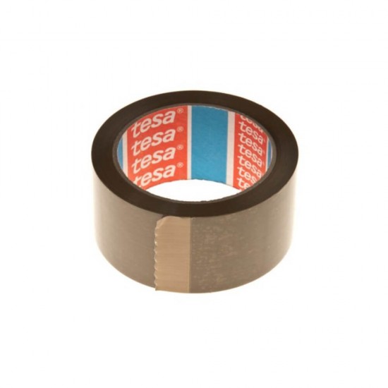 Banda Adeziva Maro Acril Tesa, 48mm x 60m, Banda Adeziva pentru Sigilare, Banda Adeziva Constructii, Banda Adeziva Maro Ieftina, Scotch Tesa Maro, Scotch Ieftin Tesa,  Scotch Maro