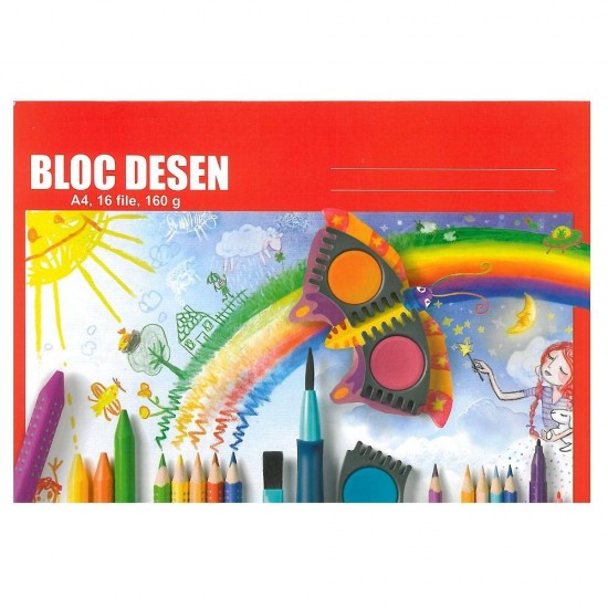 Bloc Desen A4 160g 16 Coli Policromie