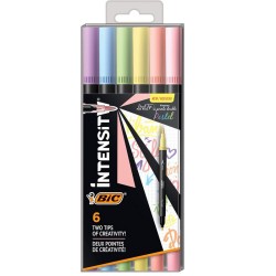 Carioca 6 Culori 2 Capete Intensity Pastel Bic