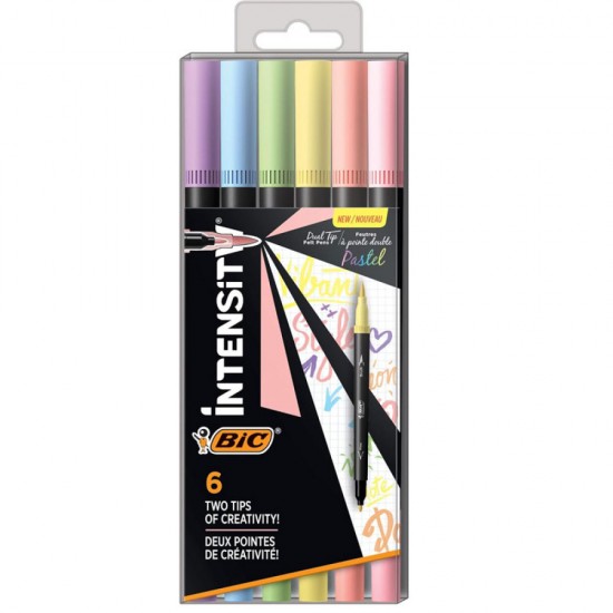 Carioca 6 Culori 2 Capete Intensity Pastel Bic