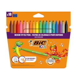 Carioca 18 Culori Ultralavabile Kid Couleur Bic