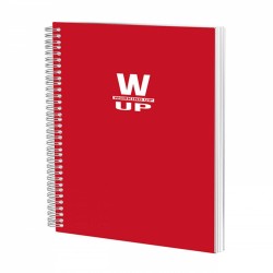 Caiet Spira A4 100 File Velin 60g Coperta Pp Rosu Working Up Pigna