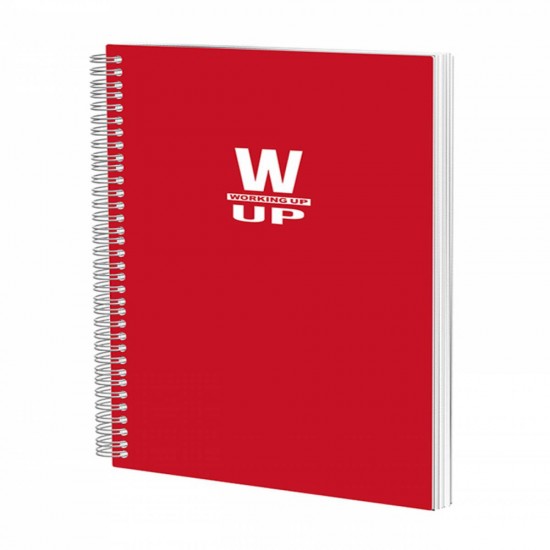 Caiet Spira A4 100 File Velin 60g Coperta Pp Rosu Working Up Pigna