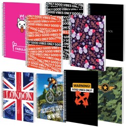 Caiet Spira A4 140 File Dictando Coperta Pp Asortat Pigna