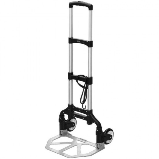 Carucior Aluminiu Deli, Pliabil, Roti din Cauciuc, Manere cu Doua Nivele de Ajustare, 70 kg,  Carucior Transport, Carucioare Transport, Carucior din Metal, Carucioare din Metal, Carucior cu Platforma, Carucioare cu Platforma, Carucior Pliabil