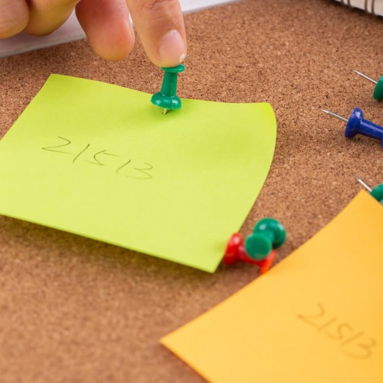 Pioneze pentru Panou de Pluta Deli, 100 Buc/Set, Culori Diverse, Pioneze, Pioneze Metal, Pioneze Deli Metal, Set de Pioneze, Set de Pioneze Metal, Set de Pioneze Deli, Pioneze pentru Birou, Pioneze Birou, Pioneze Decorative