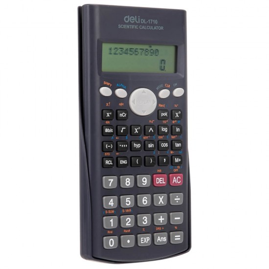 Calculator Stiintific Deli 1710, 12 Digits, Negru, 240F, Alimentare Baterie, Calculator Stiintific 12 Digits, Calculator Stiintific Bun, Calculator 12 Digits Stiintific , Calculator Portabil Stiintific, Calculator Portabil Profesionist
