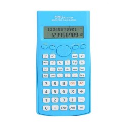 Calculator Stiintific Deli 1710A, 12 Digits, Albastru Deschis, 240F, Alimentare Baterie, Calculator Stiintific 12 Digits, Calculator Portabil Stiintific, Calculator Portabil Profesionist, Calculator de Birou Profesionist