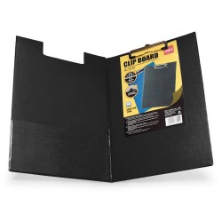 Clipboard Dublu A4 Deli, Negru, Buzunar Interior, Carton Acoperit cu Plastic, Clipboard Dublu Negru, Clipboard cu Buzunar Interior, Clipboard Dublu cu Buzunar Interior, Clipboard Tip Carte, Clipboard Negru Deli, Suport Documente