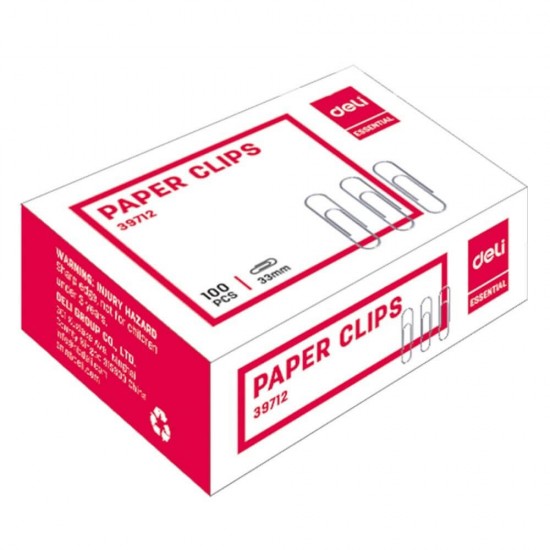 Agrafe Metalice Deli, 33 mm, 100 Buc/Cutie, Set Agrafe de Metal, Set Agrafe Metal, Set Agrafe Birou, Set Agrafe de Birou, Set Agrafe pentru Birou, Set Agrafe Hartii, Set Agrafe pentru Hartii, Set Agrafe de Hartie, Set Agrafe Metal 33 mm