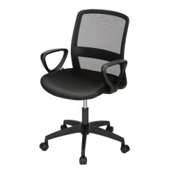 Scaun Birou Spatar Mesh, Sist Roti Abs 4507 Negru Deli