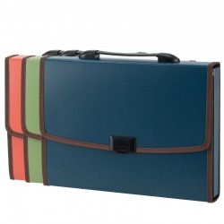 Servieta Plastic Rigid Cu Maner 7 Compart. Neagra Deli