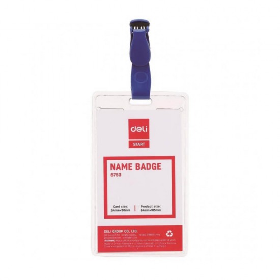 Ecuson Vertical cu Clips Deli, 54x90 mm, Ecuson Vertical, Ecuson Deli, Ecuson Vertical Deli, Ecuson cu Clips, Ecuson cu Clips Deli, Ecusoane cu Clips Deli, Ecuson Vertical