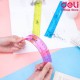 Rigla Flexibila Deli, 20 cm, Mov, Rigla Colorata Flexibila, Rigla Colorata Transparenta Flexibila, Rigla Transparenta Colorata, Rigla 20 cm, Rigla Medie, Rigla pentru Scoala, Rigla Scoala, Rigle Colorate Transparente Flexibile