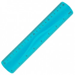 Rigla Flexibila Deli, 20 Cm, Culoare Albastru