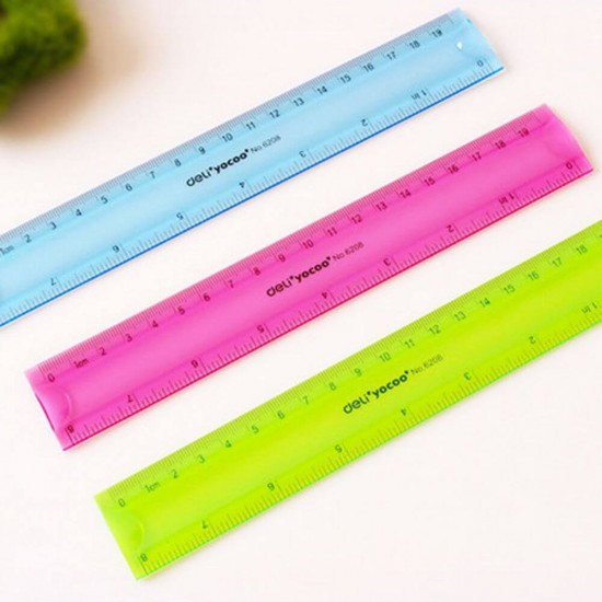 Rigla Flexibila Deli, 30 cm, Galben, Rigla Colorata Flexibila, Rigla Colorata Transparenta Flexibila, Rigla Transparenta Colorata, Rigla 30 cm, Rigla Mare, Rigla Lunga, Rigla pentru Scoala, Rigla Scoala, Rigle Colorate Transparente Flexibile