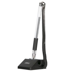 Pix cu Suport si Snur Deli, 0.5 mm, Negru, Pix cu Suport Adeziv si Snur Negru, Pix cu Suport Adeziv si Cablu Negru, Pix cu Suport si Cablu Negru, Pix Negru cu Suport Adeziv si Snur, Pix Negru cu Suport si Snur, Pix Negru cu Suport si Cablu