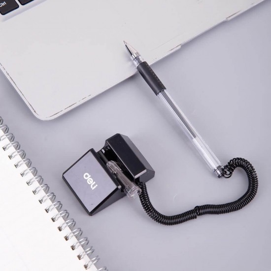 Pix cu Suport si Snur Deli, 0.5 mm, Negru, Pix cu Suport Adeziv si Snur Negru, Pix cu Suport Adeziv si Cablu Negru, Pix cu Suport si Cablu Negru, Pix Negru cu Suport Adeziv si Snur, Pix Negru cu Suport si Snur, Pix Negru cu Suport si Cablu