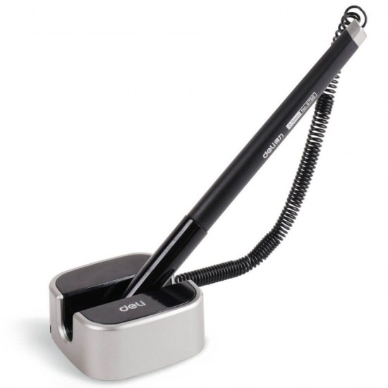 Pix cu Suport si Snur Deli, 0.7 mm, Negru, Pix cu Suport Adeziv si Snur Negru, Pix cu Suport Adeziv si Cablu Negru, Pix cu Suport si Cablu Negru, Pix Negru cu Suport Adeziv si Snur, Pix Negru cu Suport si Snur, Pix Negru cu Suport si Cablu