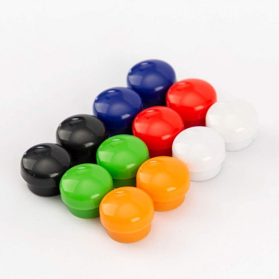 Set 12 Magneti pentru Tabla Magnetica Deli, 15 mm, Diverse Culori, Magneti Tabla, Magneti Rotunzi, Magneti Colorati, Set de Magneti, Magneti la Set, Magnet pentru Tabla, Magneti Prindere, Magnet Rotund, Magneti Frigider, Magneti Tabla de Scris