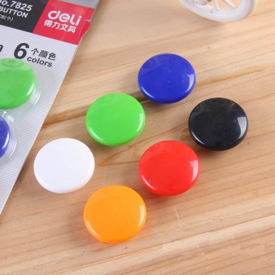 Set 6 Magneti pentru Tabla Magnetica Deli, 30 mm, Diverse Culori, Magneti Tabla, Magneti Rotunzi, Magneti Colorati, Set de Magneti, Magneti la Set, Magnet pentru Tabla, Magneti Prindere, Magnet Rotund, Magneti Frigider, Magneti Tabla de Scris