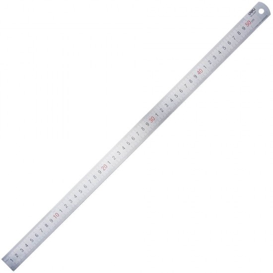 Rigla Metalica Deli, 50 cm, Rigla Metalica Gradata, Rigla Metalica 50 cm, Rigla de Metal Gradata, Rigle Metalice Gradate, Rigle Metalice 50 cm, Rigla 50 cm, Rigle 50 cm, Rigle de Metal Gradate, Liniar Metalic Gradat, Liniar Metalic 50 cm