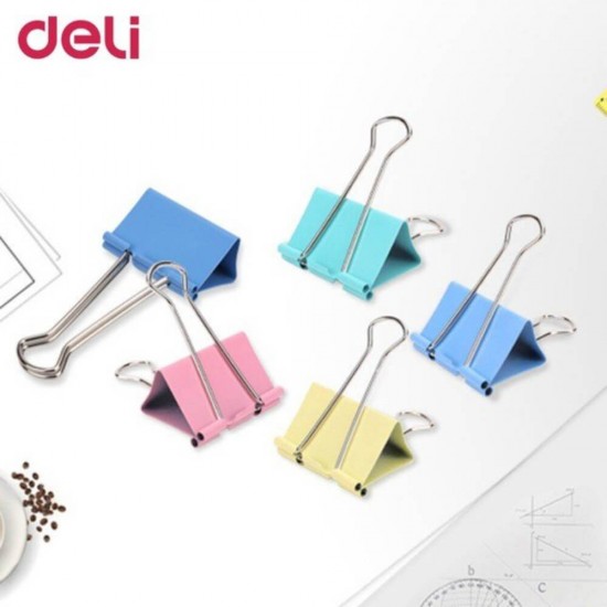 Set 24 Clipsuri Hartie Deli, 41mm, Culori Diverse, Set Clipsuri Hartie, Set Clipsuri pentru Documente, Paperclips, Set Paperclips, Clipsuri pentru Hartii, Clipsuri Documente, Clipsuri Metalice Hartie