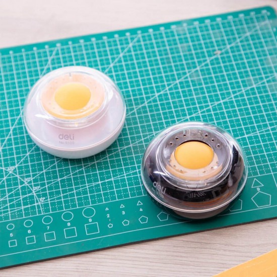 Buretiera cu Bila Deli, 90mm, Neagra, Umezitor Numarare Bani, Umezitor pentru Numararea Banilor, Buretiera Deli, Buretiera cu Bila, Buretiera Bani, Buretiera Acte, Buretiera Documente, Buretiera Bila Deli